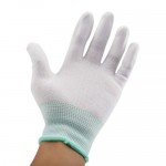 ESD PU Finger Top Coated Gloves White